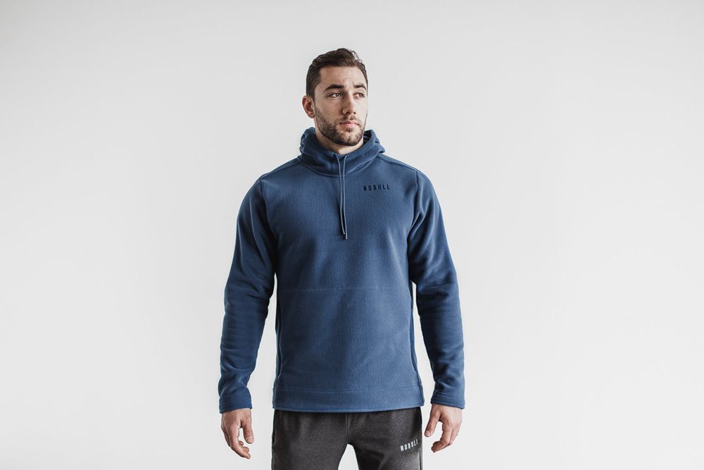 NOBULL Arctic Pullover Kapüşonlu Sweatshirt Erkek - Mavi - Turkiye (ZRU-701382)